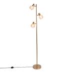 Design vloerlamp goud 3-lichts verstelbaar - Mesh, Nieuw, Overige materialen, Modern, 150 tot 200 cm