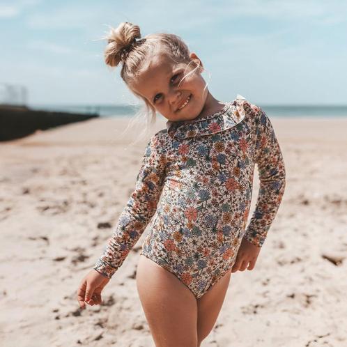 Bodysuit sparkly fleurs UV50  Salted Stories Maat 86 86, Kinderen en Baby's, Babykleding | Maat 50, Meisje, Nieuw, Ophalen of Verzenden