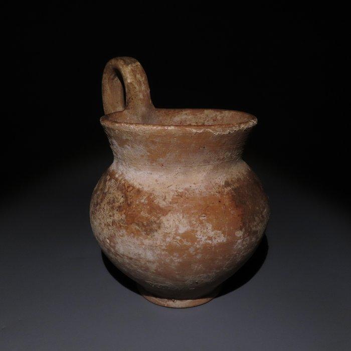 Oud-Grieks Terracotta Vas. 3e-2e eeuw v.Chr. 14,2 cm hoogte., Verzamelen, Mineralen en Fossielen