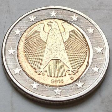 Duitsland. 2 Euro 2014-D with deformed heart (Zonder beschikbaar voor biedingen