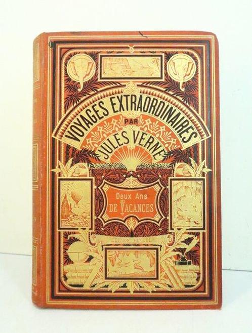 Jules Verne / Benett - Deux ans de vacances [cartonnage aux, Antiek en Kunst, Antiek | Boeken en Bijbels