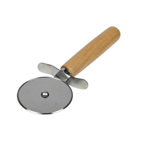 Benson Pizzasnijder - RVS wiel - Houten handvat - Duimbes..., Huis en Inrichting, Keuken | Keukenbenodigdheden, Nieuw, Ophalen of Verzenden