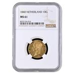 Gouden 10 Gulden Willem I 1840, Postzegels en Munten, Munten | Nederland, Verzenden