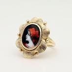 Ring - 14 karaat Geel goud - Email dArt, Sieraden, Tassen en Uiterlijk, Ringen, Nieuw