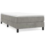 Lichtgrijs Fluweel Bedframe 80x200 - - Retourdeal: Comfor..., Eenpersoons, Nieuw, Ophalen of Verzenden, 80 cm