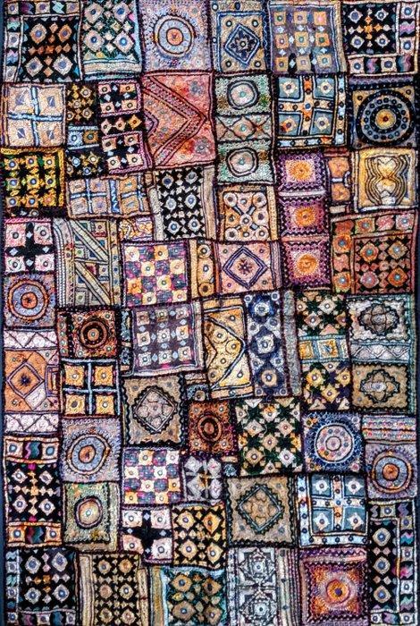 Wandtapijt - 155 cm - 108 cm - Quilt, Antiek en Kunst, Kunst | Niet-Westerse kunst