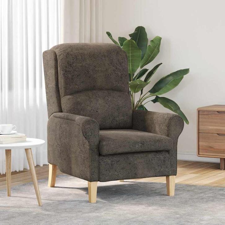 vidaXL Fauteuil Donkergrijs 76 x 94 x 102 cm Kunstleer, Huis en Inrichting, Fauteuils, Nieuw, Verzenden