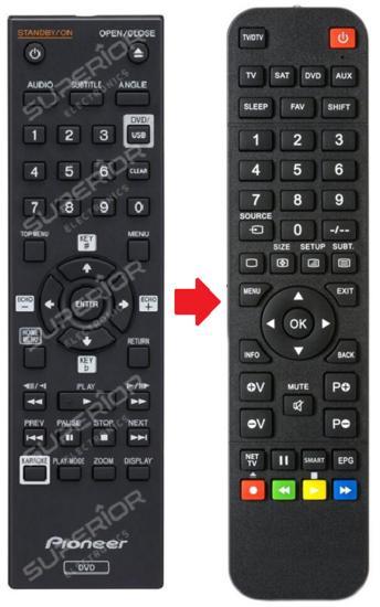 Pioneer DV-220KV-K / DV-420V afstandsbediening, Audio, Tv en Foto, Afstandsbedieningen, Verzenden