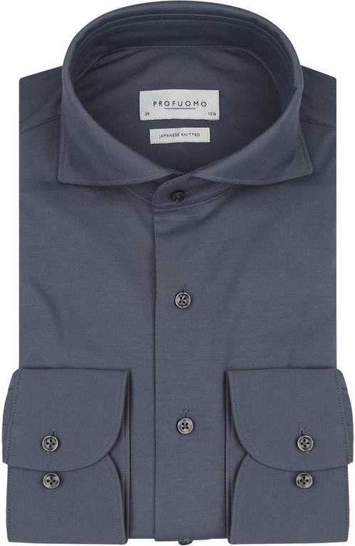 Profuomo Japanese Knitted Overhemd Denim Blauw maat 43 Heren, Kleding | Heren, Overhemden, Grijs, Nieuw, Verzenden