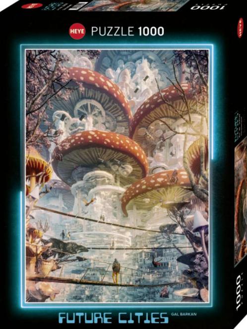 Future Cities - Shroomland Puzzel (1000 stukjes) | Heye -, Hobby en Vrije tijd, Denksport en Puzzels, Nieuw, Verzenden