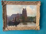 Hollandse School (XX) - Gezicht op Dordrecht, Antiek en Kunst, Kunst | Schilderijen | Klassiek
