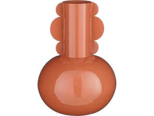 Mica Decorations Boyd Vaas - H36 x Ø25 cm - Metaal - Terra, Huis en Inrichting, Woonaccessoires | Vazen, Nieuw, Verzenden