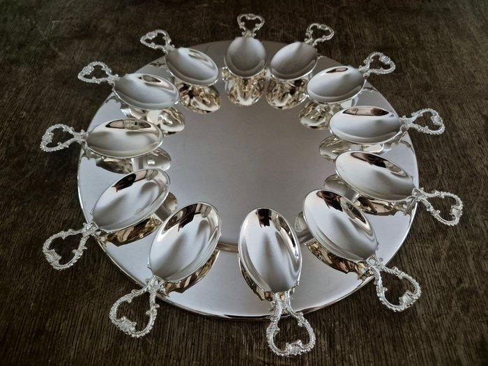 Dienblad (13) - Verzilverd, Antiek en Kunst, Antiek | Meubels | Tafels