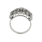 Statement ring - 18 karaat Witgoud Diamant (Natuurlijk), Sieraden, Tassen en Uiterlijk, Antieke sieraden