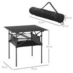 TRUUSK Campingtafel Opvouwbare Tafel Van Aluminium, Licht, D, Caravans en Kamperen, Kampeermeubelen, Verzenden, Nieuw