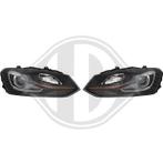 VW Polo 6R  GTI LED DRL xenon look zwart met rode bies, Auto-onderdelen, Verlichting, Verzenden, Nieuw