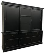 Buffetkast zwart Putten 260 x 240cm dichte zijdeuren, Ophalen of Verzenden, Nieuw
