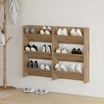 vidaXL Wand Schoenenkasten met plank Anders met opslag 2 pcs, Huis en Inrichting, Verzenden, Nieuw