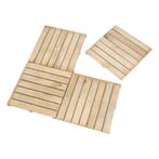 Terrastegel Reliëf Geïmpregneerd Grenen Hout 50 x 50 cm, Tuin en Terras, Verzenden, Nieuw, Hout