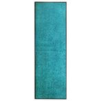vidaXL Deurmat wasbaar 60x180 cm cyaan, Tuin en Terras, Deurmatten, Verzenden, Nieuw