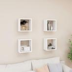 vidaXL Wandschappen kubus 4 st 26x15x26 cm wit, Huis en Inrichting, Woonaccessoires | Wandplanken en Boekenplanken, Verzenden