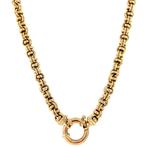 Gouden collier dubbele jasseron 46 cm 14 krt, Sieraden, Tassen en Uiterlijk, Kettingen, Ophalen of Verzenden, Nieuw