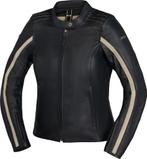 IXS Stripe Dames Zwart Beige Leren Motorjas, Nieuw met kaartje, Jas | textiel, Verzenden, IXS