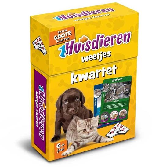 Huisdieren Weetjes Kwartet | Identity Games - Kaartspellen, Hobby en Vrije tijd, Gezelschapsspellen | Kaartspellen, Nieuw, Verzenden