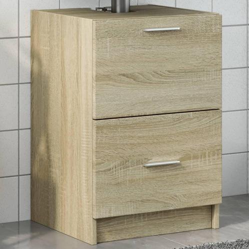 vidaXL Wastafelkast 40x37x59 cm bewerkt hout sonoma, Huis en Inrichting, Badkamer | Badkamermeubels, Nieuw, Minder dan 100 cm