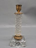 Kristall-Kerzenhalter – Facettiertes Glas mit Messingmontur