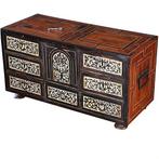 Spaanse kunstkabinetje eind 17e eeuw ebben en been No960455, Antiek en Kunst, Ophalen of Verzenden