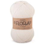 DROPS Flora Uni Colour - 01 naturel - Wol Garen, Hobby en Vrije tijd, Breien en Haken, Ophalen of Verzenden, Nieuw