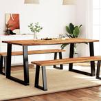 vidaXL Eettafel met natuurlijke rand 180x90x75 cm massief, Huis en Inrichting, Tafels | Eettafels, Verzenden, Nieuw