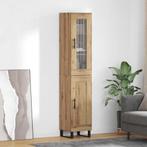 vidaXL Highboard Artisan Eiken 34,5 x 34 x 180 cm Bewerkt, Minder dan 50 cm, Verzenden, Nieuw, Minder dan 100 cm