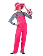Tuinbroek fluor roze man/vrouw, Kleding | Dames, Carnavalskleding en Feestkleding, Ophalen of Verzenden, Nieuw