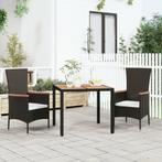 vidaXL Tuintafel met houten blad poly ratten en acaciahout, Verzenden, Nieuw