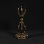 Vajra in houder - Brons - Tibet - Eind 20e eeuw