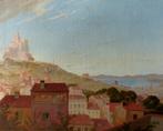 Ecole de Marseille XIXème - Vue de Notre Dame de la Garde, Antiek en Kunst