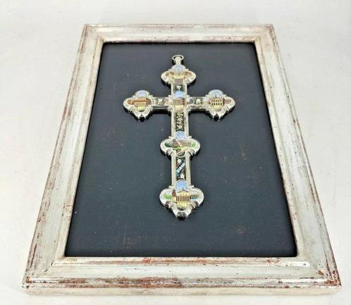 Geïnspireerd door de antieke stijl Crucifix - Micromozaïek -, Antiek en Kunst, Kunst | Niet-Westerse kunst