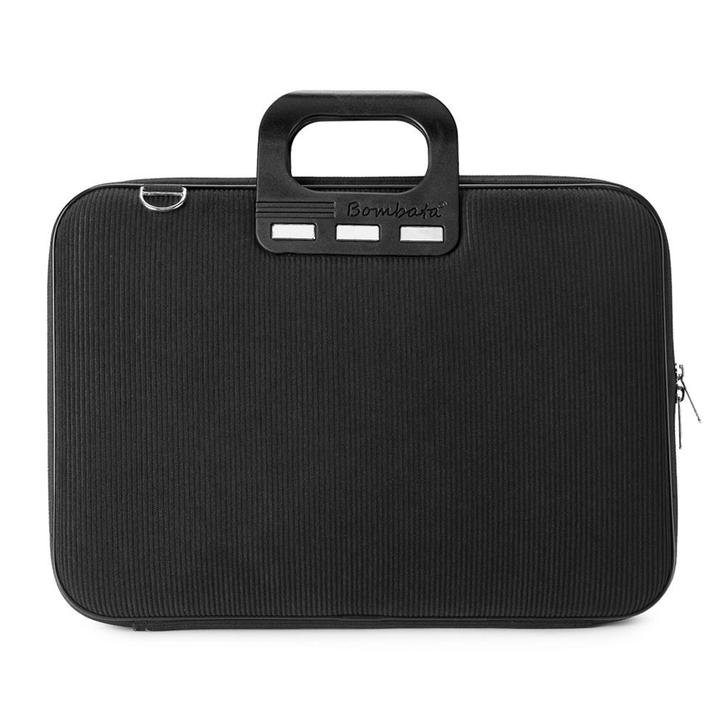 Bombata Velluto 15.6 / 16 inch Laptoptas Ribfluweel Zwart, Computers en Software, Laptoptassen, Nieuw, Verzenden