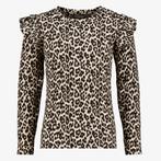 TwoDay meisjes shirt met luipaardprint en ruches maat 98/104, Verzenden, Nieuw