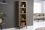 Stevige plank IRON CRAFT 176cm mangohouten boekenkast vier, Huis en Inrichting, Woonaccessoires | Wandplanken en Boekenplanken