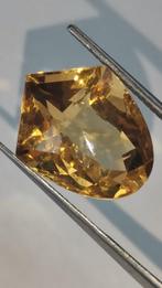 1 pcs Geel, Oranje Citrien - 11.15 ct - Antwerp Laboratory, Nieuw