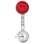 Fako® - Verpleegstershorloge - Smiley - Rood, Sieraden, Tassen en Uiterlijk, Horloges | Dames, Nieuw, Verzenden