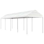 vidaXL Prieel met dak 8,92x2,28x2,69 m polyetheen wit, Verzenden, Nieuw