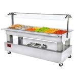 Buffet - salad bar, gekoeld, 6x gn 1/1-150 (wit hout) |, Zakelijke goederen, Verzenden, Nieuw in verpakking