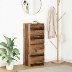 vidaXL Dressoir 37,5x35x99 cm spaanplaat oud hout, Huis en Inrichting, Minder dan 50 cm, Verzenden, Nieuw, 25 tot 50 cm