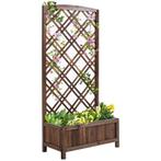 Verhoogde Plantenbak Bloemenstandaard Trellis Trellis Rozenb