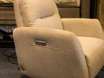 Relax stoel met ACCU in licht grijs stof, NU 25% Korting!!, Huis en Inrichting, Fauteuils, Minder dan 75 cm, Nieuw, Ophalen of Verzenden