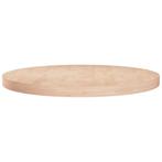 vidaXL Tafelblad rond Ø70x4 cm onbehandeld massief eikenhout, Huis en Inrichting, Tafels | Eettafels, Verzenden, Nieuw